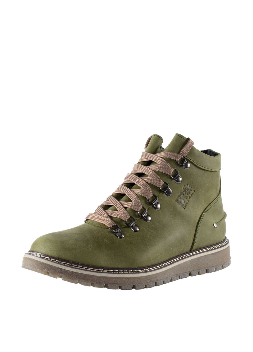 Зеленые зимние ботинки тимберленды Broni