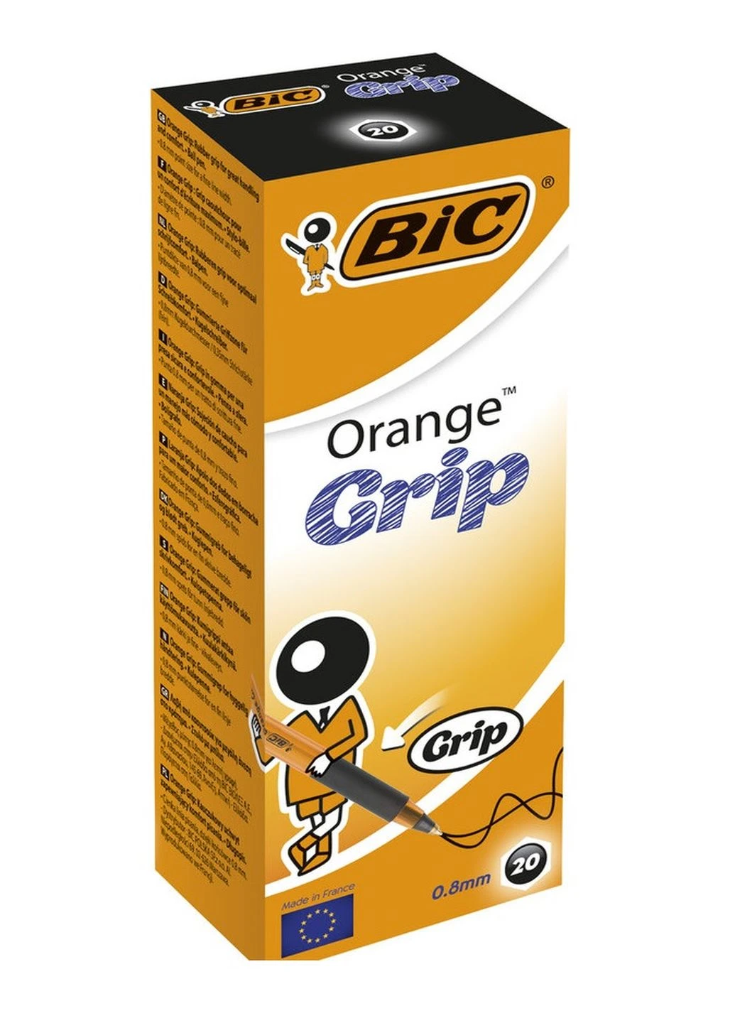 Ручка кулькова Orange Grip чорна 20 шт Bic (249549953)