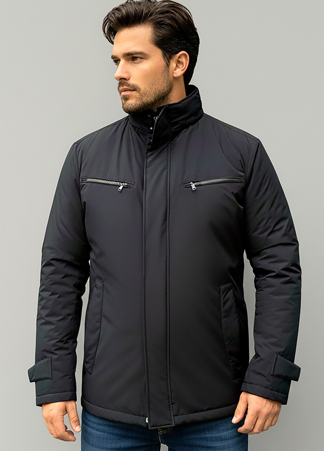 Темно-синяя демисезонная куртка Sun's House