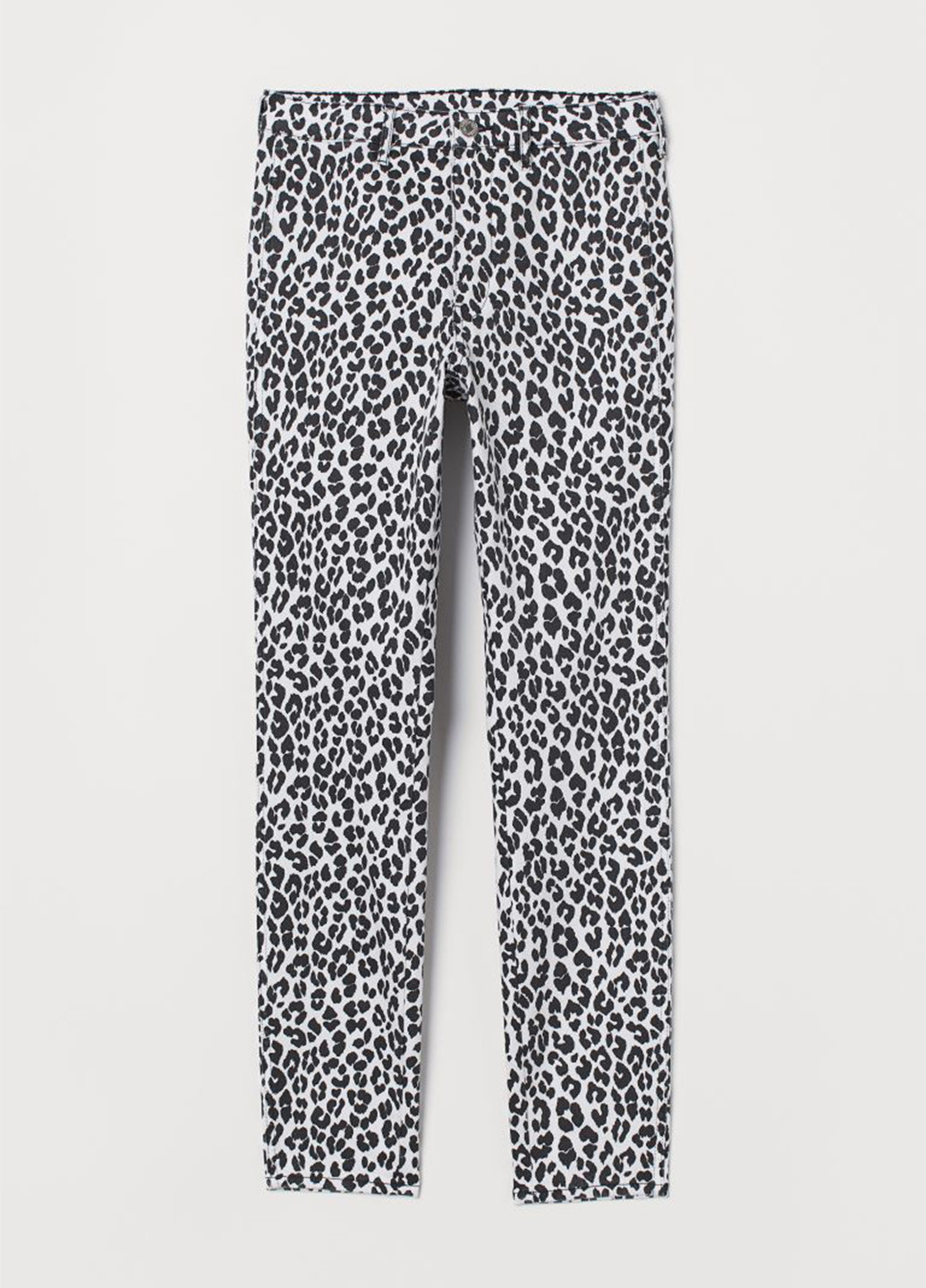 Черно-белые демисезонные скинни, укороченные джинсы H&M