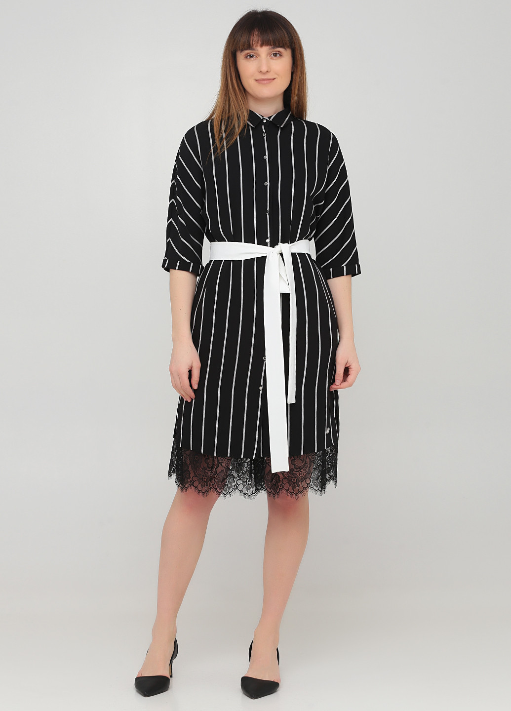 Черный демисезонный комплект (платье, сарафан) White