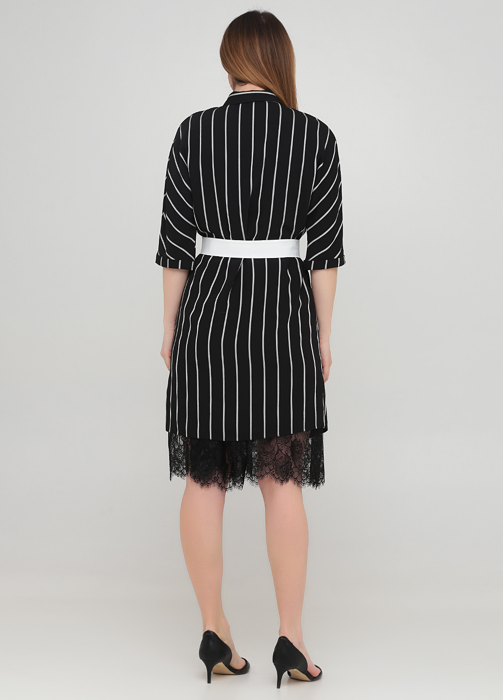 Чорний демісезонний комплект (сукня, сарафан) White