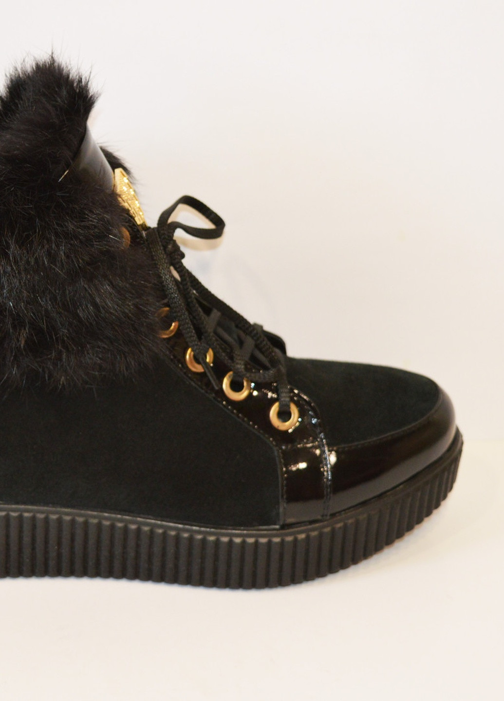 Черевики Чорні шкіра лак замша El passo (256549876)