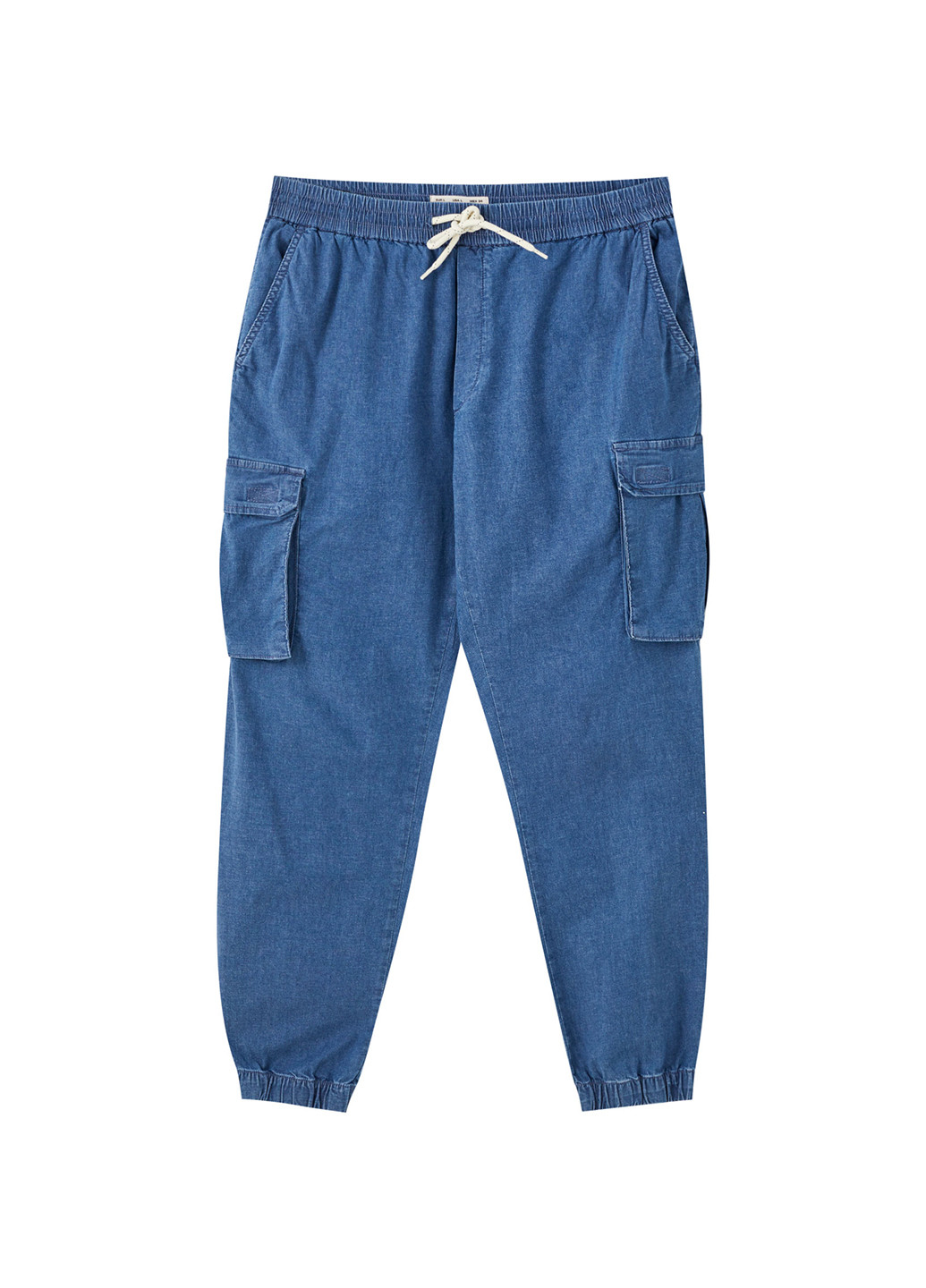 Синие джинсовые демисезонные джоггеры, карго брюки Pull & Bear