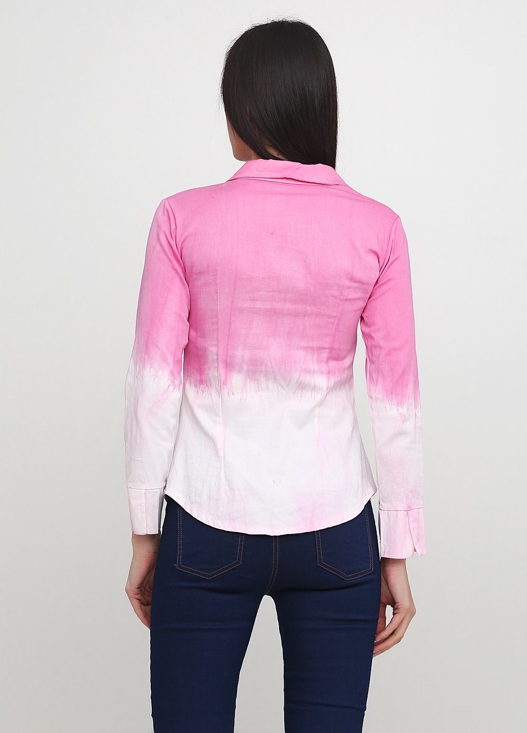 Розовая кэжуал рубашка с градиентным узором Made in Italy