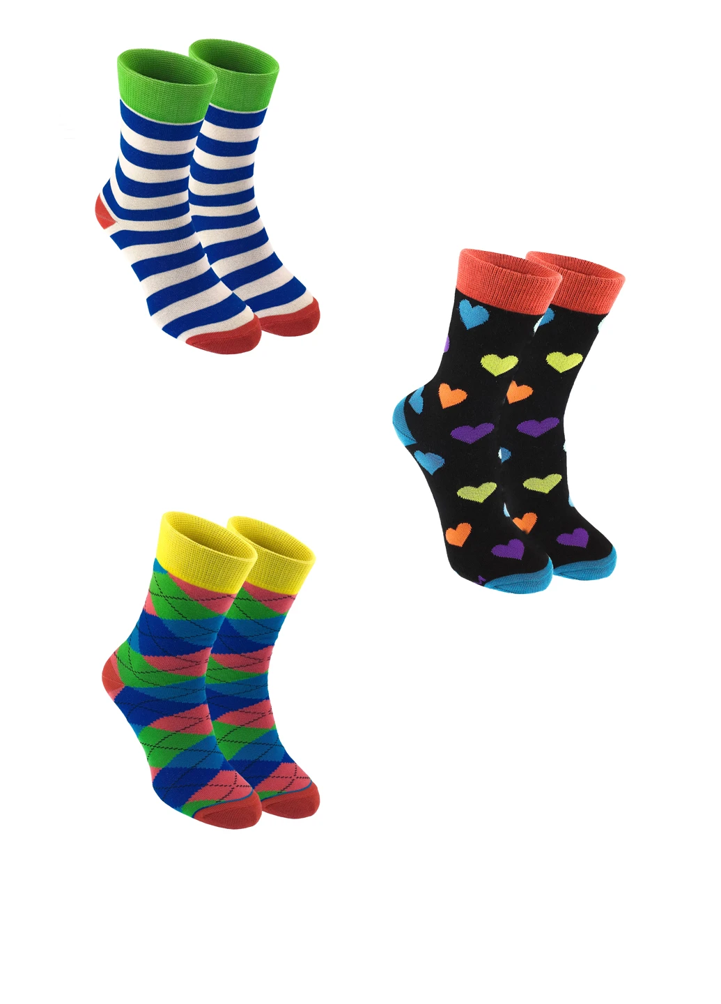 Комбіновані носки (3 пары) Mo-Ko-Ko Socks малюнки (25064186)