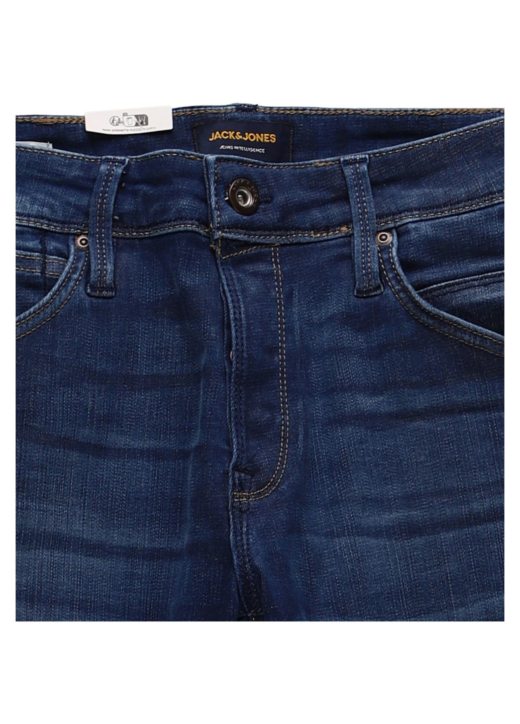 Темно-синие демисезонные зауженные джинсы Jack & Jones