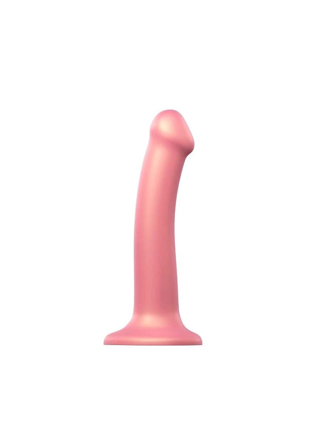 Насадка для страпона Mono Density Dildo Rose M, диам. 3,3см, однослойный силикон, гибкий Strap-On-Me (254152051)
