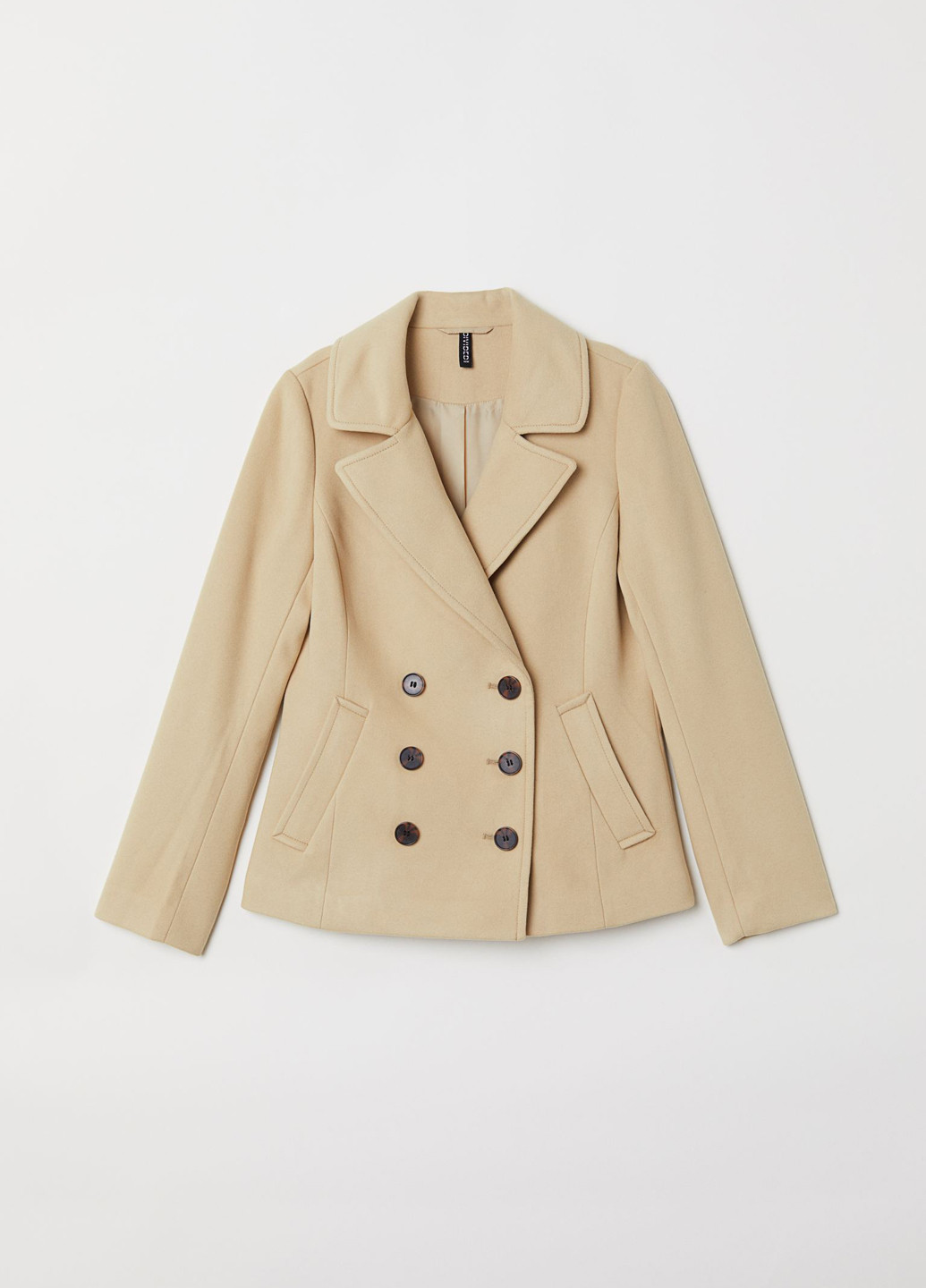 Бежеве Кежуал напівпальто H&M однотонне