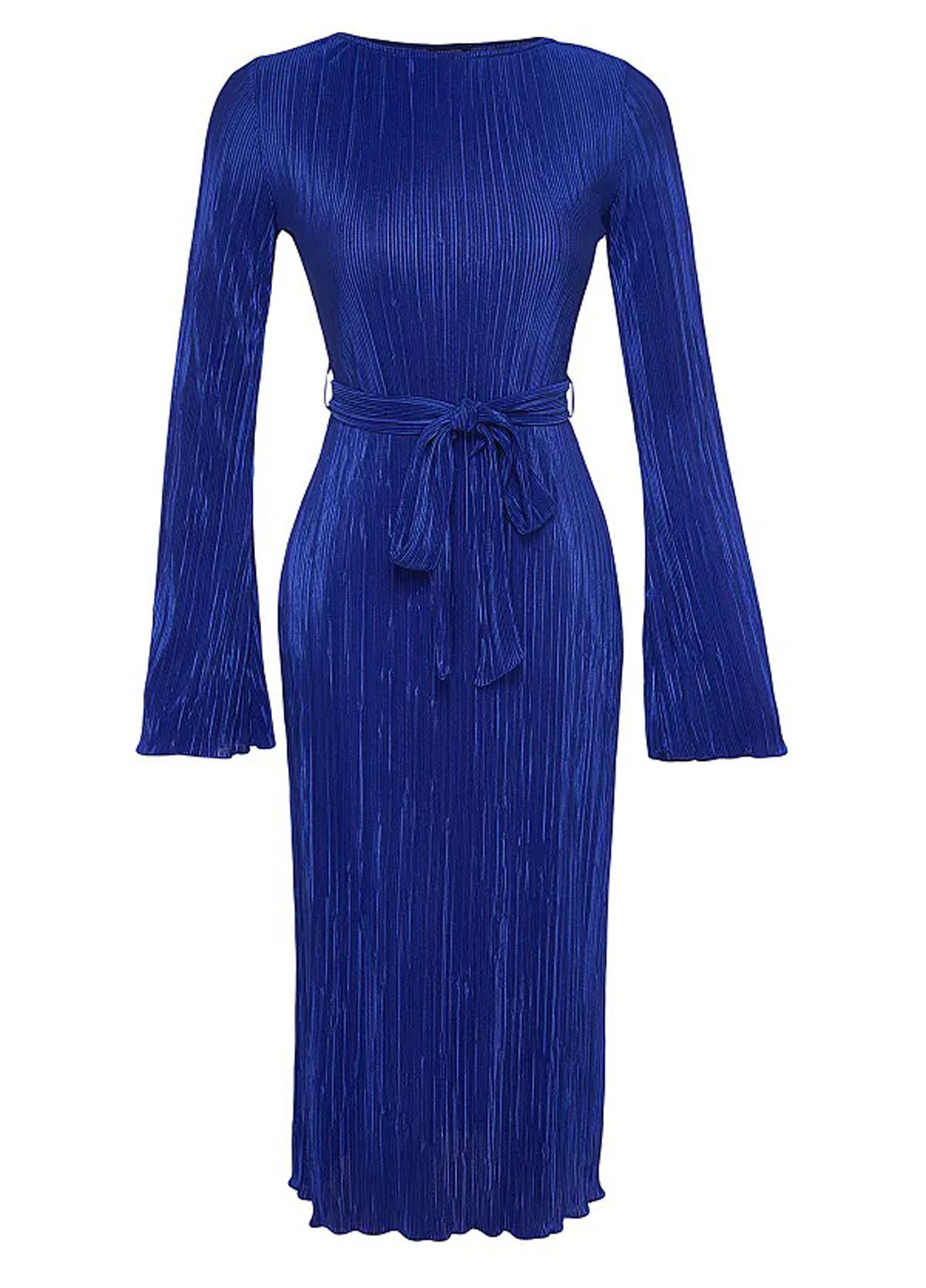 Синя вечірня, кежуал сукня SHEIN однотонна