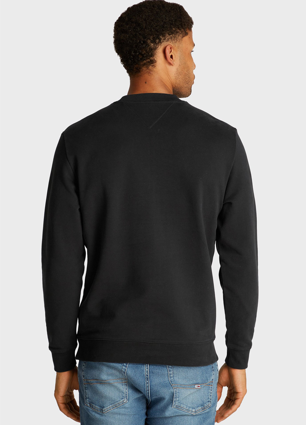 Чорний світшот Tommy Jeans логотип без декору (347656223)