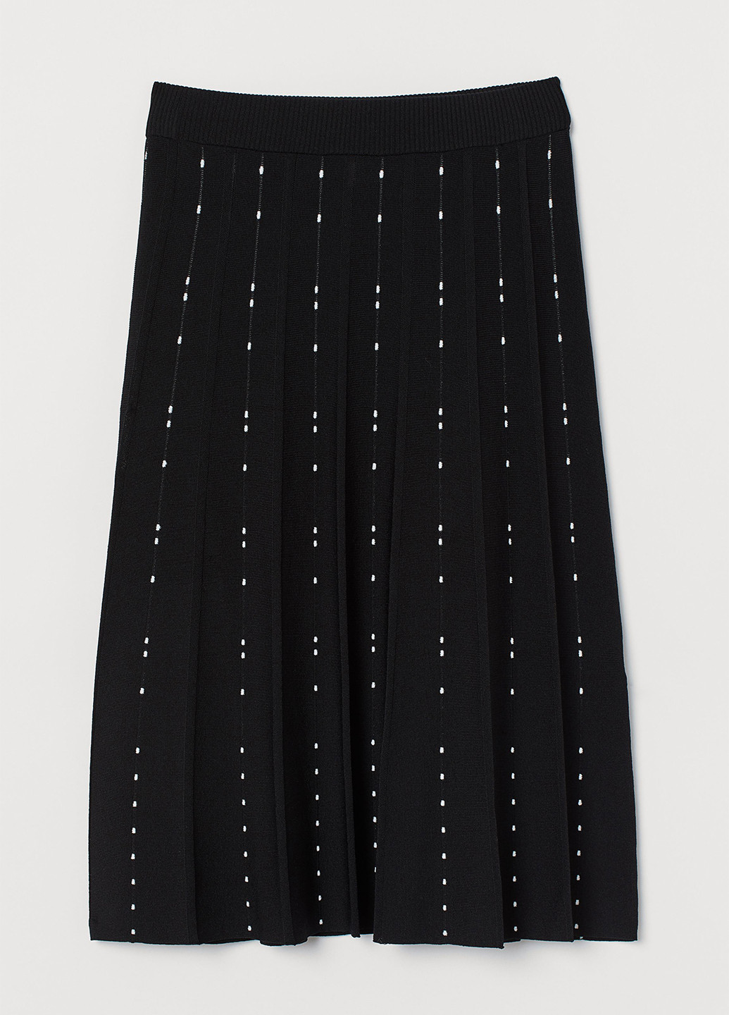 Спідниця H&M кльош абстрактна чорна кежуал віскоза
