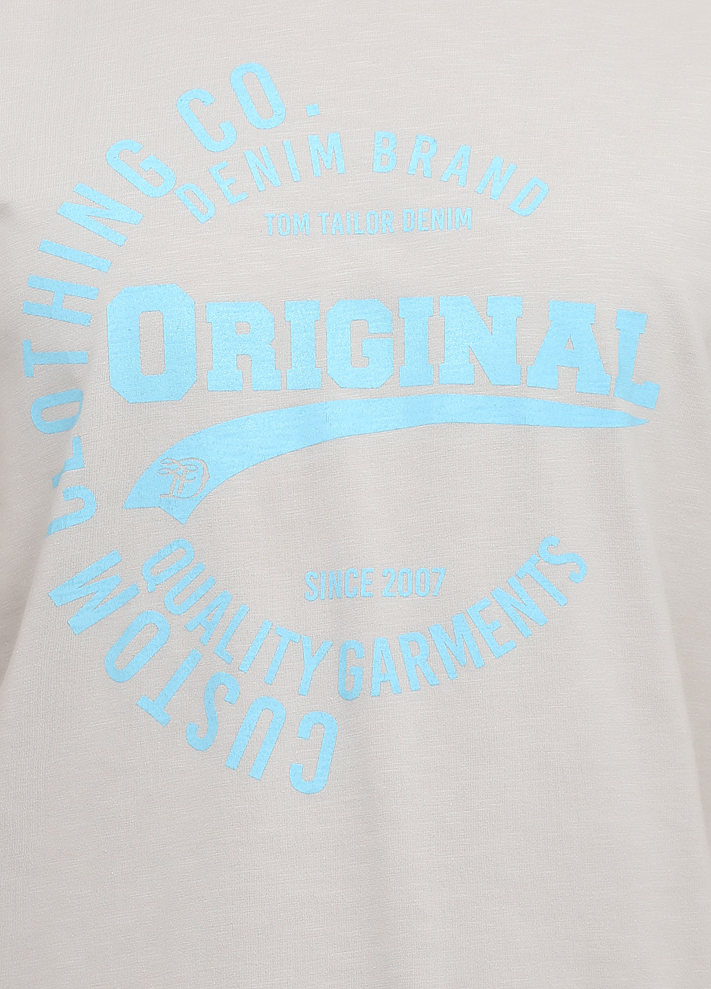 Светло-серая футболка Tom Tailor