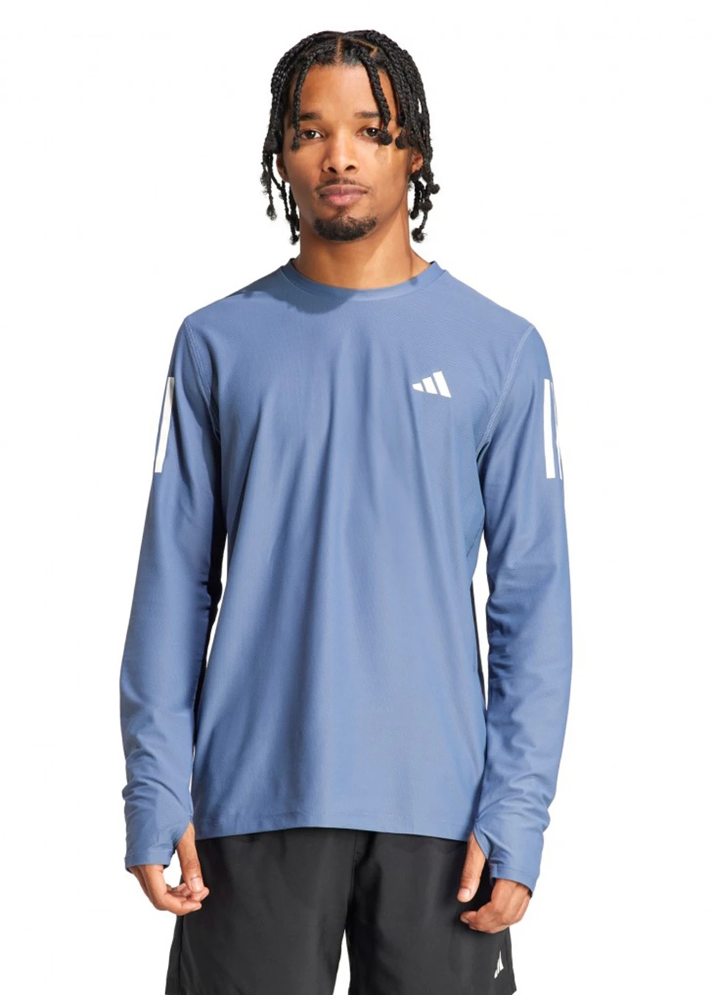 Лонгслів adidas OTR B LS логотип блакитний спортивні, кежуали поліестер