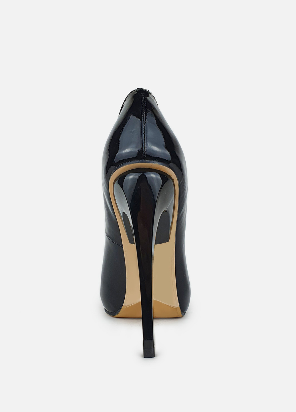 Туфли женские осенние на каблуке кожаные черные Glossi