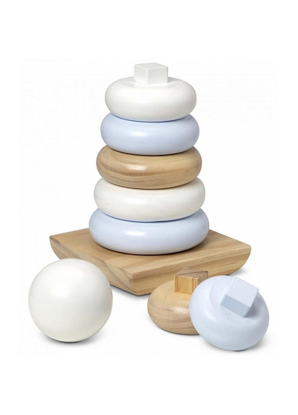 Розвиваюча іграшка Величезна натуральна дерев'яна пірамідка (MD30540) Melissa&Doug (254064936)