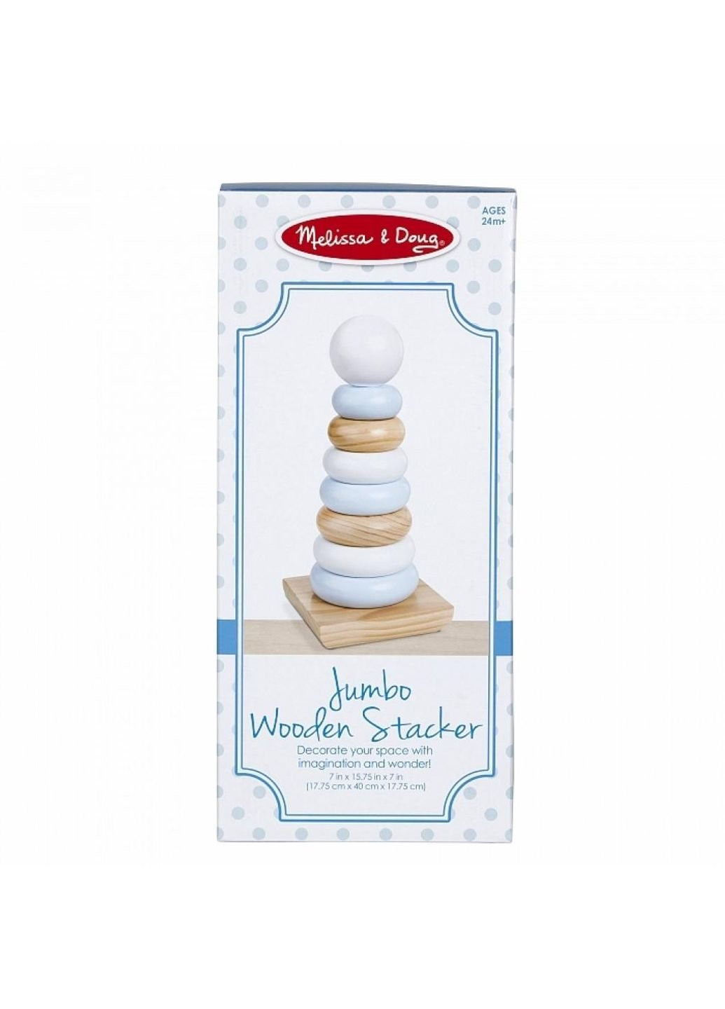 Розвиваюча іграшка Величезна натуральна дерев'яна пірамідка (MD30540) Melissa&Doug (254064936)