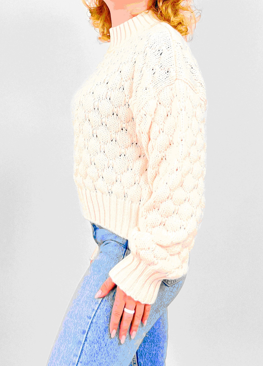 Кремовий зимовий джемпер джемпер Monki