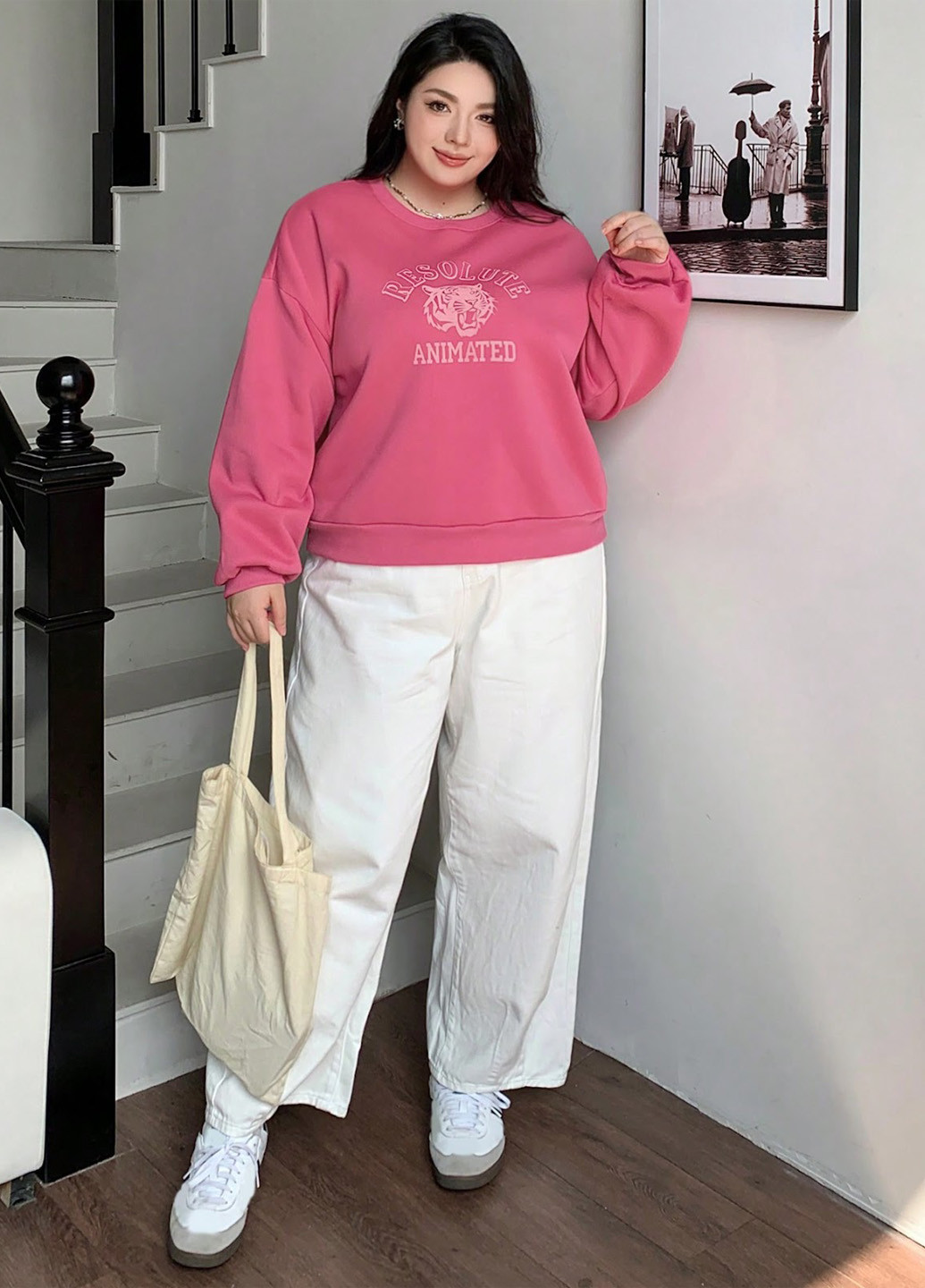 Розовый свитшот SHEIN надпись без декора (324390424)