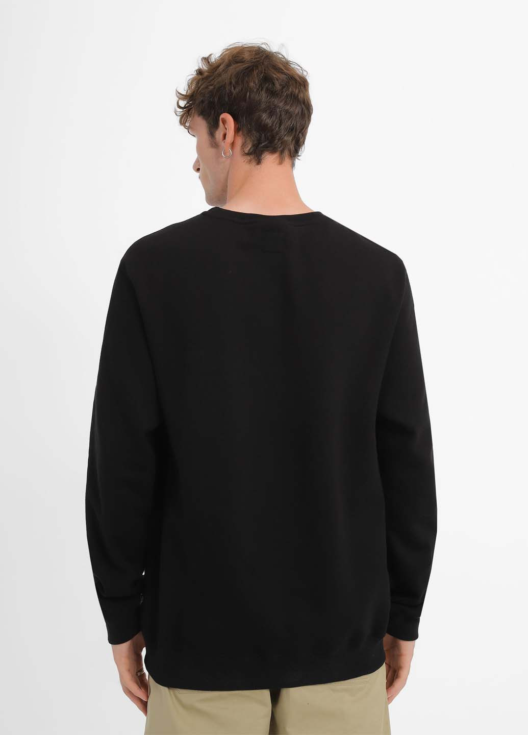 Чорний світшот Vans логотип без декору (327234754)