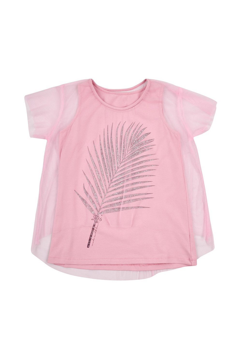 Розовый летний комплект (футболка, майка) Ляля