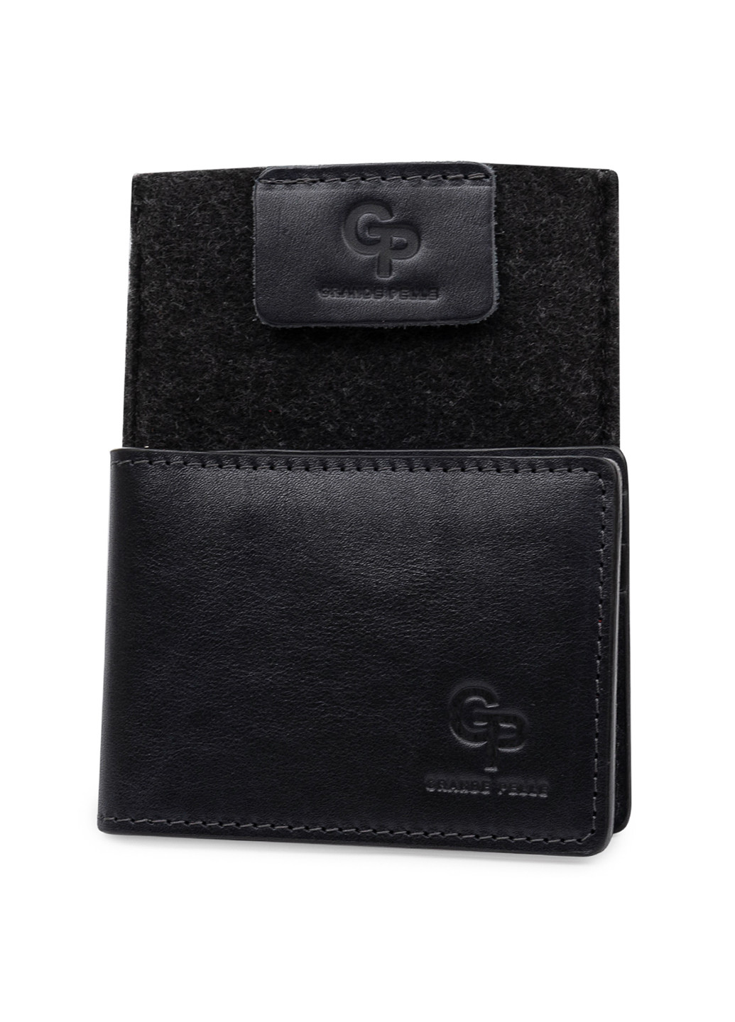Мужской кожаный зажим для денег 11х8х0,7 см Grande Pelle (250097206)