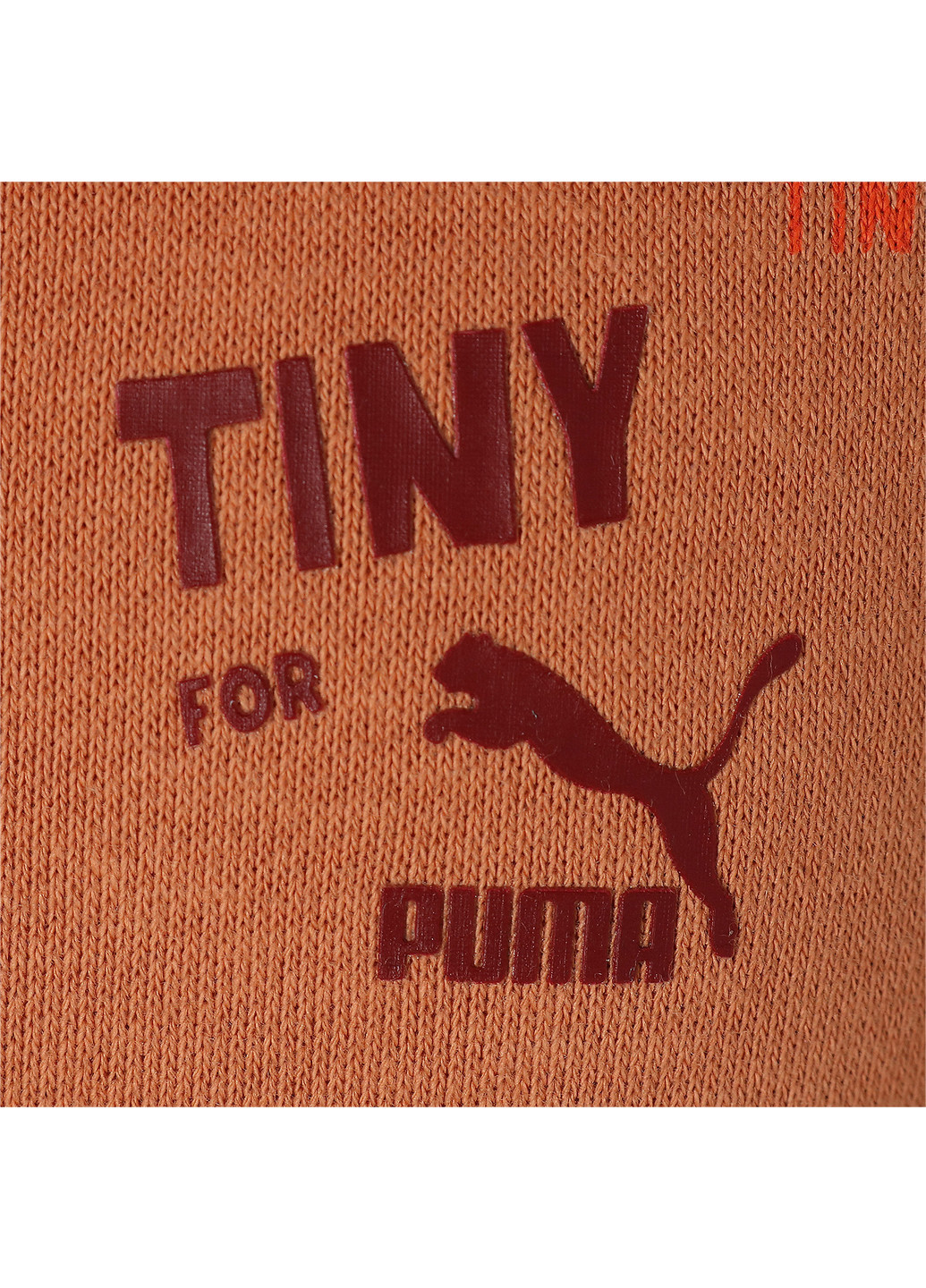 Дитяча толстовка x TINYCOTTONS Printed Crew Neck Kids' Sweatshirt Puma однотонна коричнева спортивна бавовна, еластан