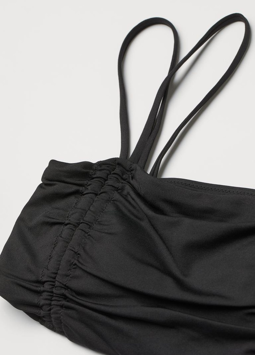Чёрный плотный лиф бикини бандо H&M