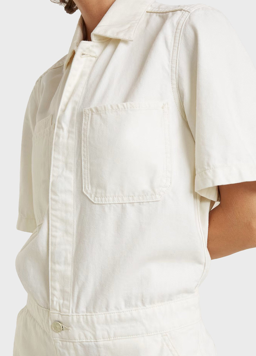 Комбінезон G-Star Raw комбінезон-шорти однотонний молочний кежуал бавовна