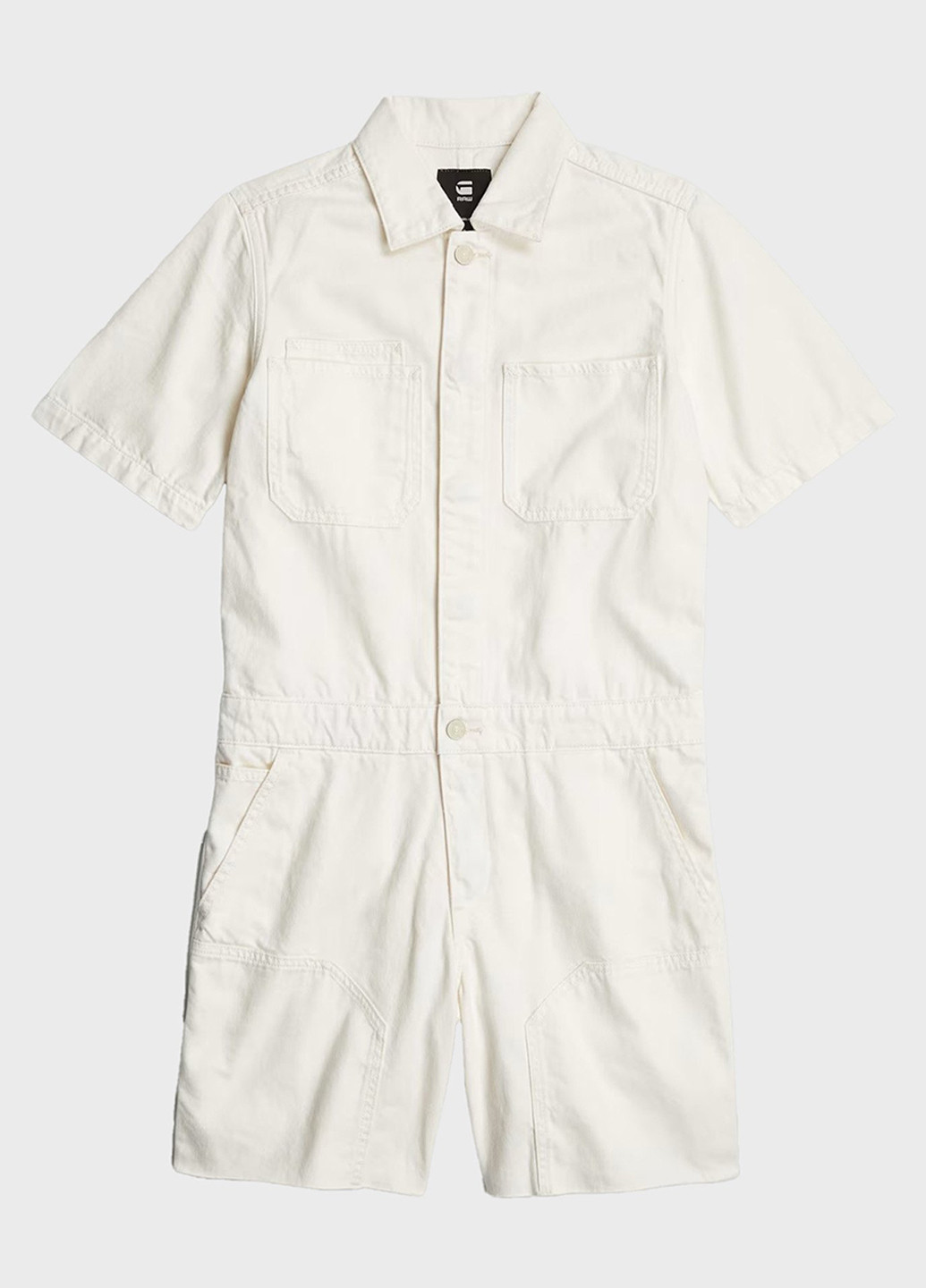 Комбінезон G-Star Raw комбінезон-шорти однотонний молочний кежуал бавовна