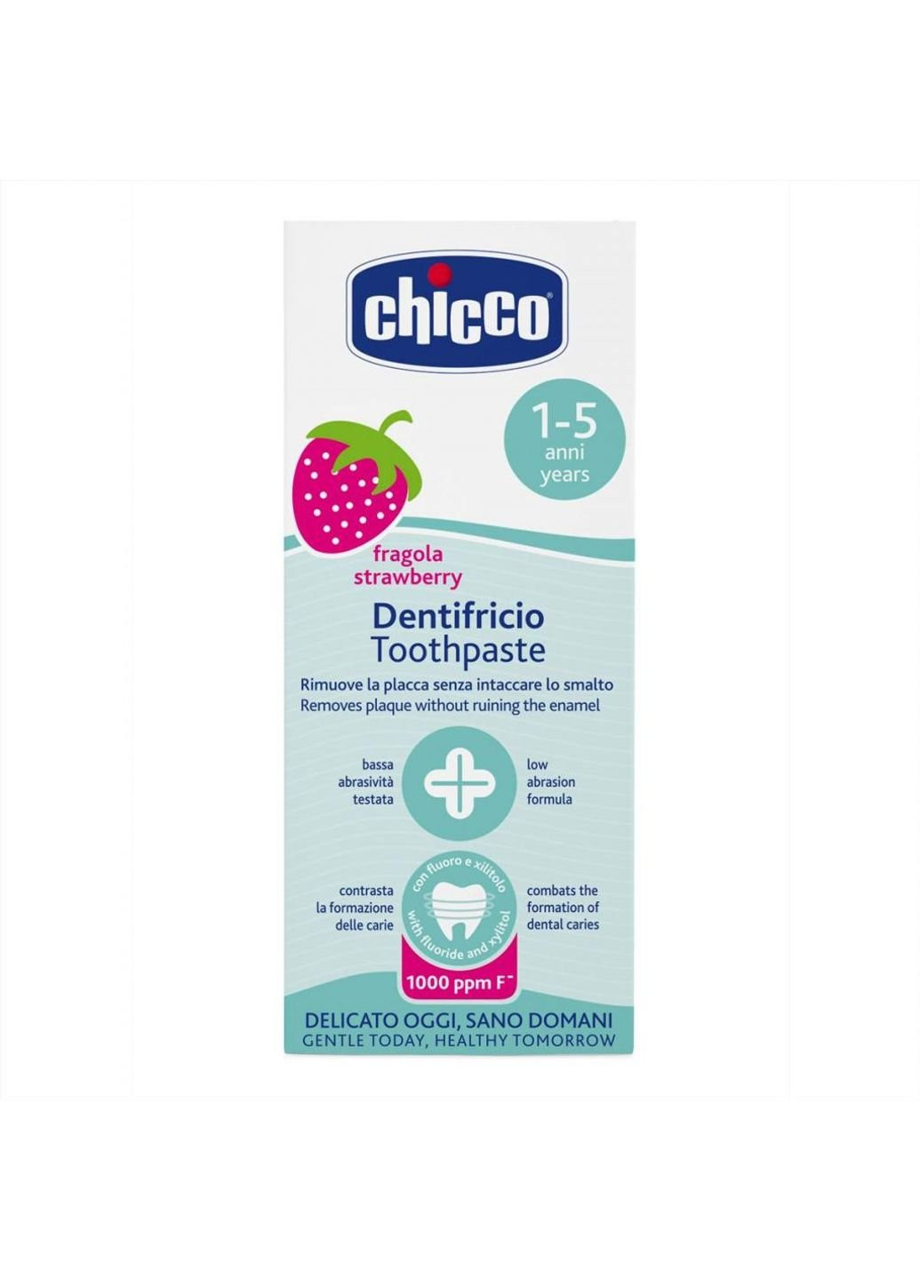 Дитяча зубна паста Полуниця з фтором 50 мл (07429.00) Chicco (254084369)