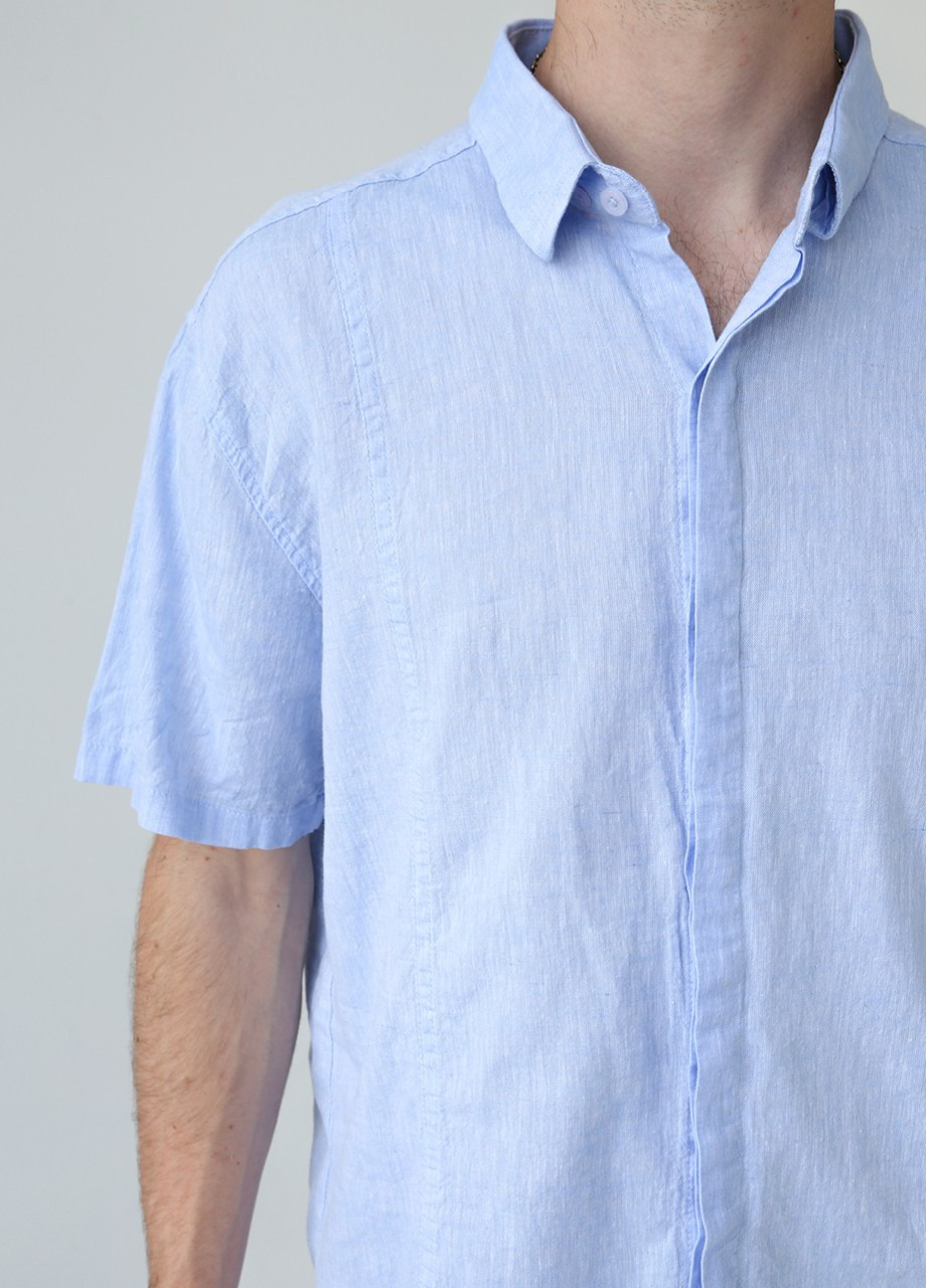 Голубой кэжуал рубашка Jean Piere