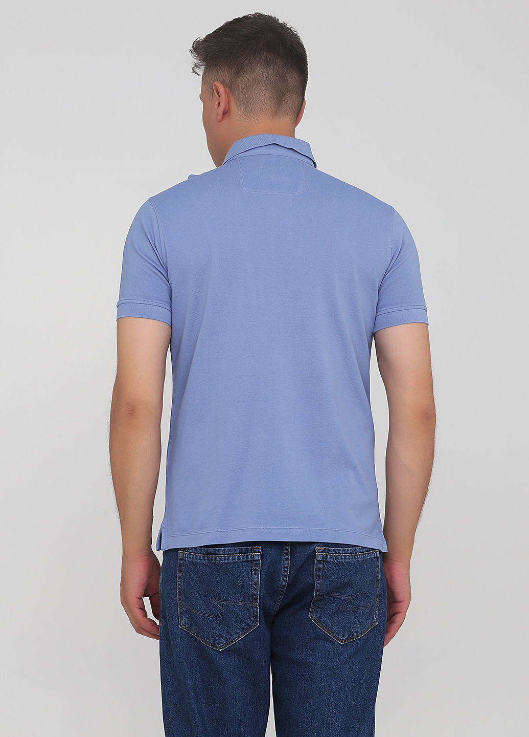 Голубой футболка-поло для мужчин Faconnable однотонная