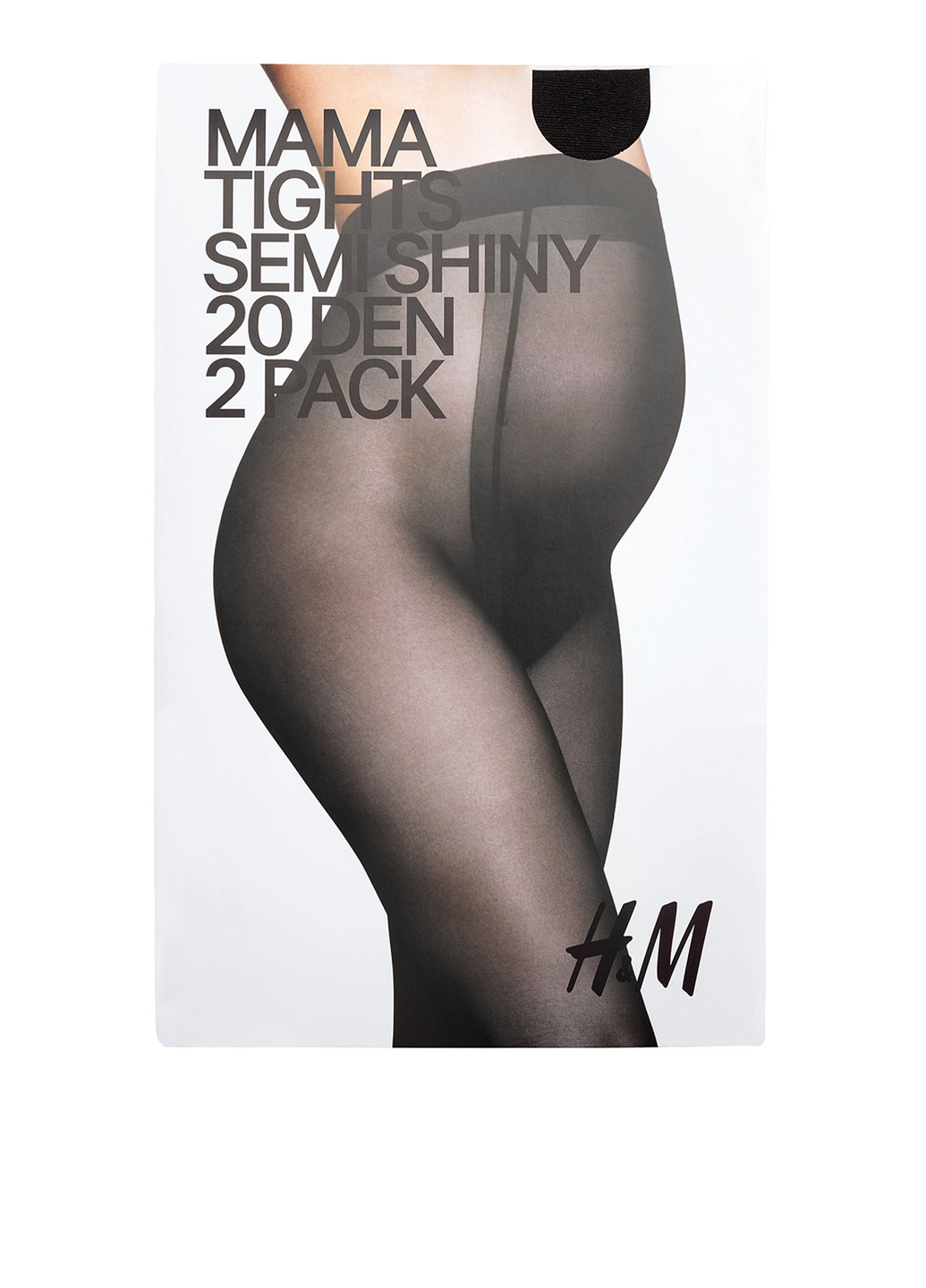 Колготы для беременных, 20 Den (2 шт.) H&M однотонные чёрные повседневные