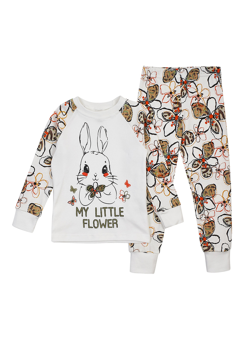 Молочная всесезон пижама (лонгслив, брюки) лонгслив + брюки dexter's