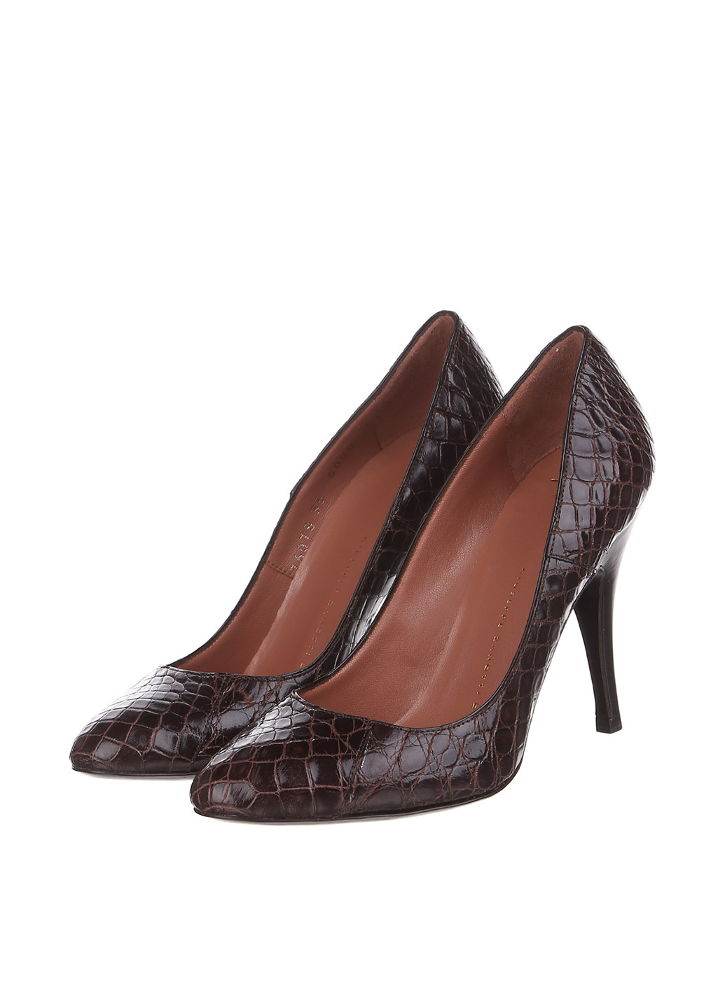 Туфлі Giuseppe Zanotti однотонні темно-коричневі кежуали