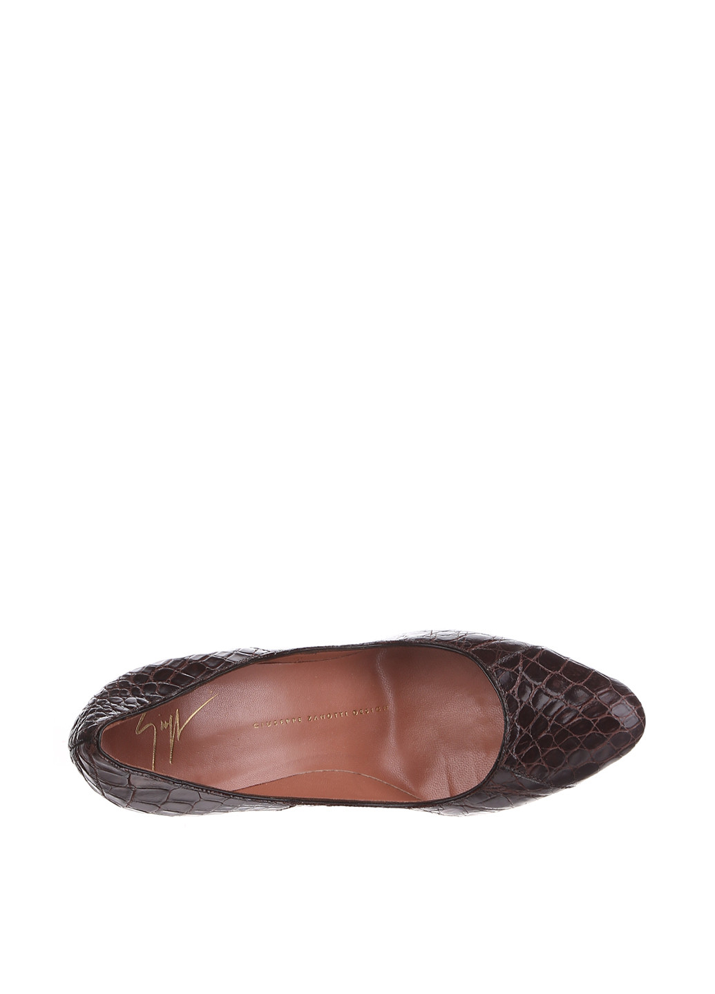 Туфлі Giuseppe Zanotti однотонні темно-коричневі кежуали
