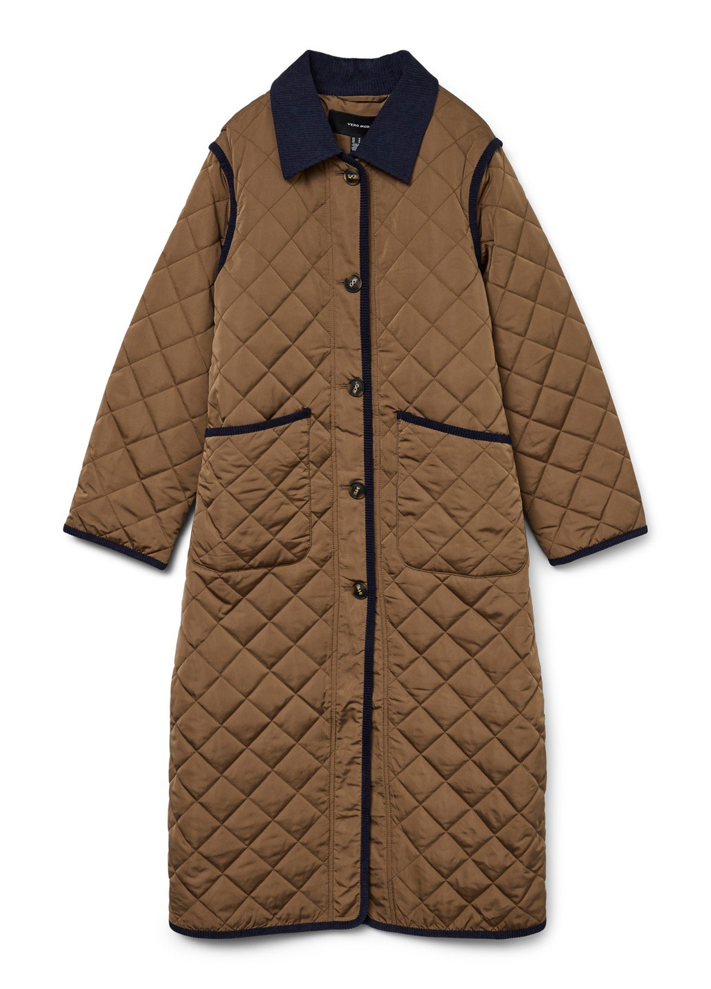 Коричнева демісезонна куртка куртка-пальто Vero Moda