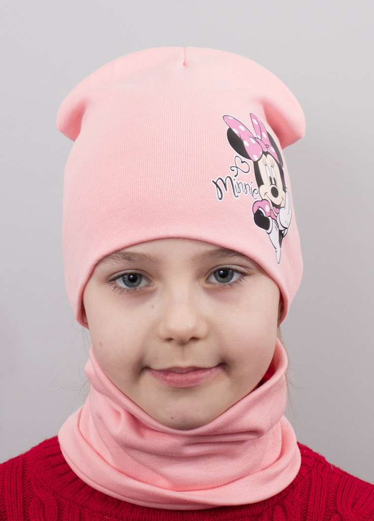 Дитяча шапка з хомутом КАНТА "Minnie" розмір 48-52 рожевий (OC-839) Канта (220180390)