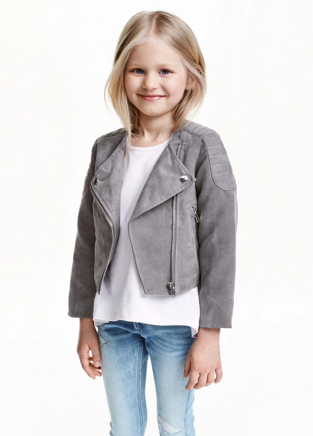 Сіра демісезонна куртка H&M