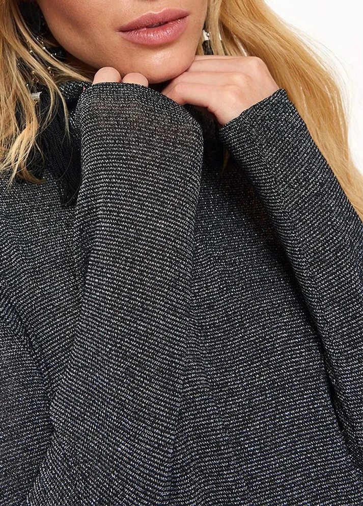 Черное кэжуал платье Let's Shop однотонное