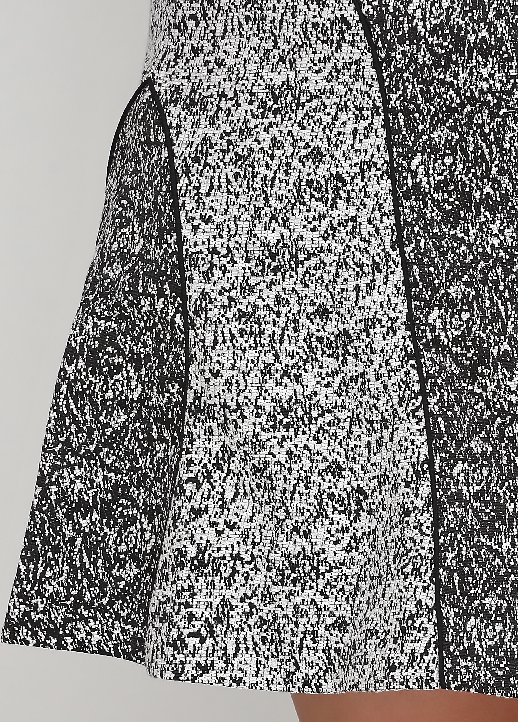 Черно-белая кэжуал меланж юбка H&M
