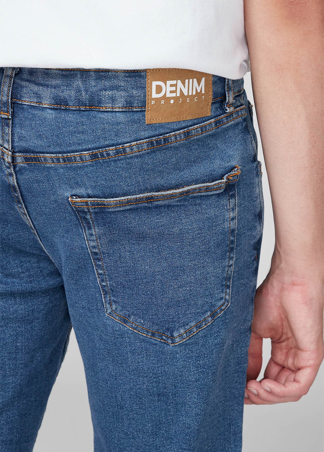 Синие демисезонные слим джинсы Denim Project