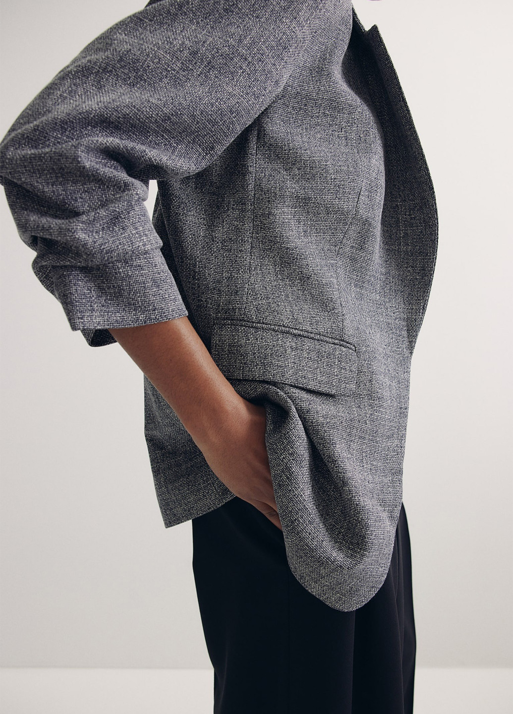 Темно-синий женский жакет H&M меланжевый - демисезонный