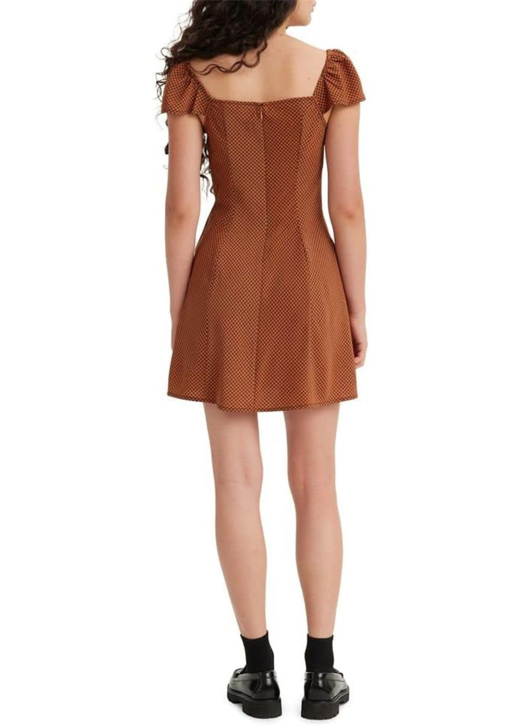 Світло-коричнева кежуал сукня а-силует Levi's в клітинку