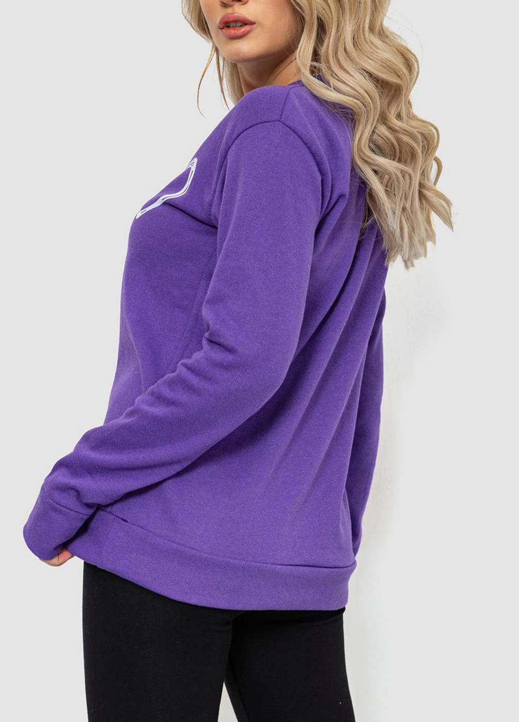 Фіолетовий світшот Ager однотонний без декору (289339736)