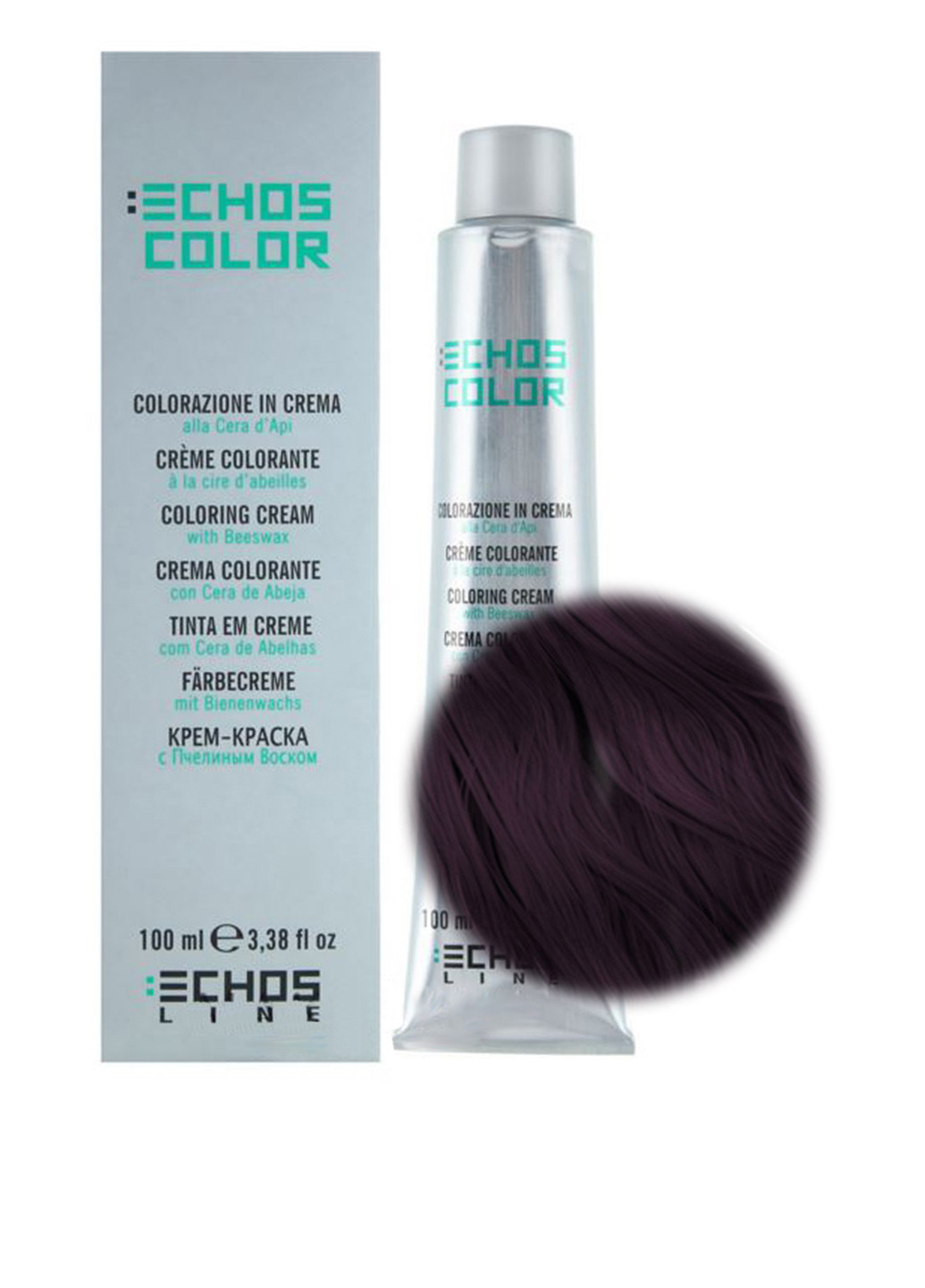 Крем-фарба для волосся професійна Echos Color №5.20 (інтенсивний світло-каштановий фіолетовий), 100 мл Echosline (113785525)