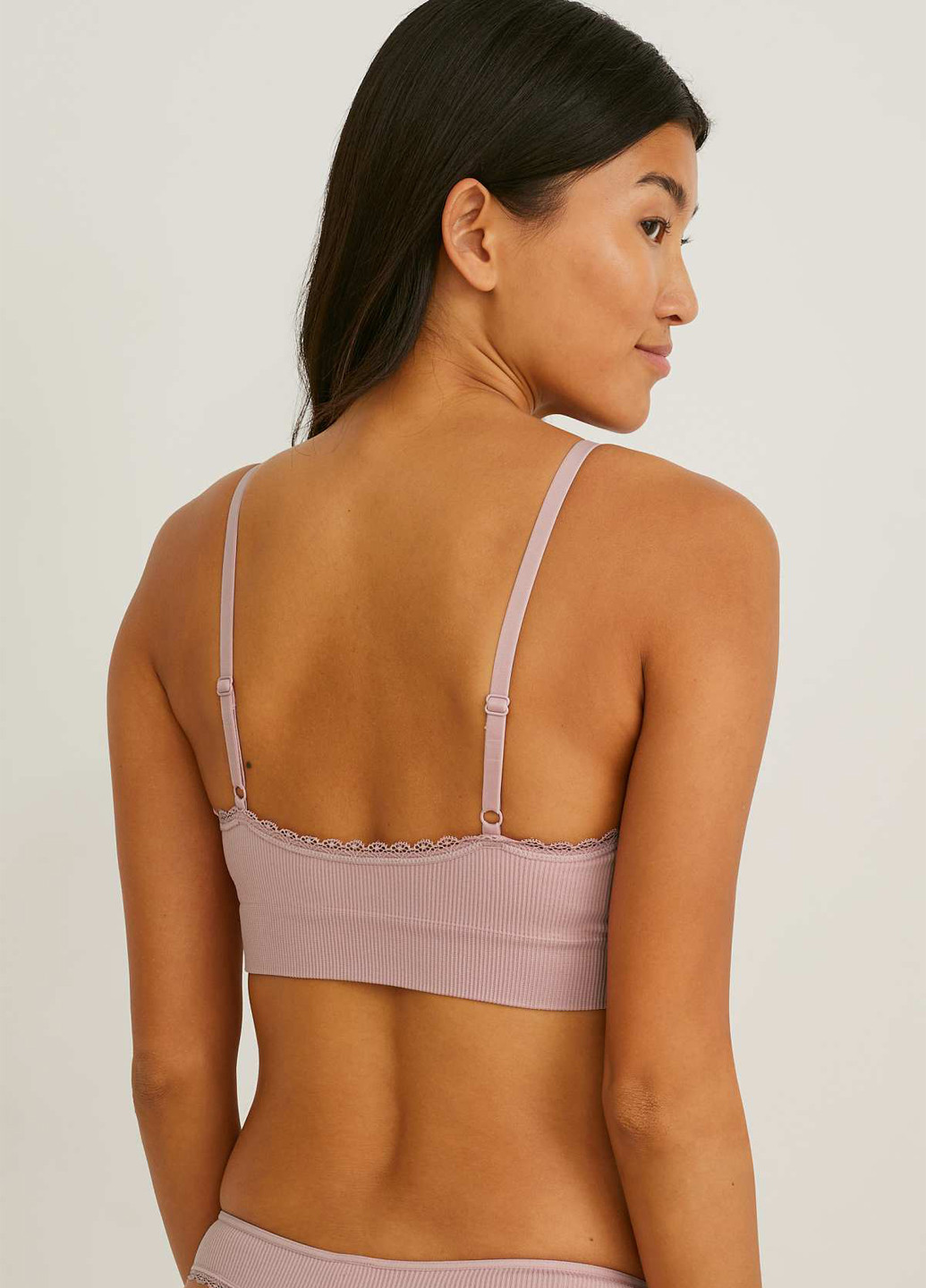 Пудровый топ бюстгальтер C&A без косточек полиамид