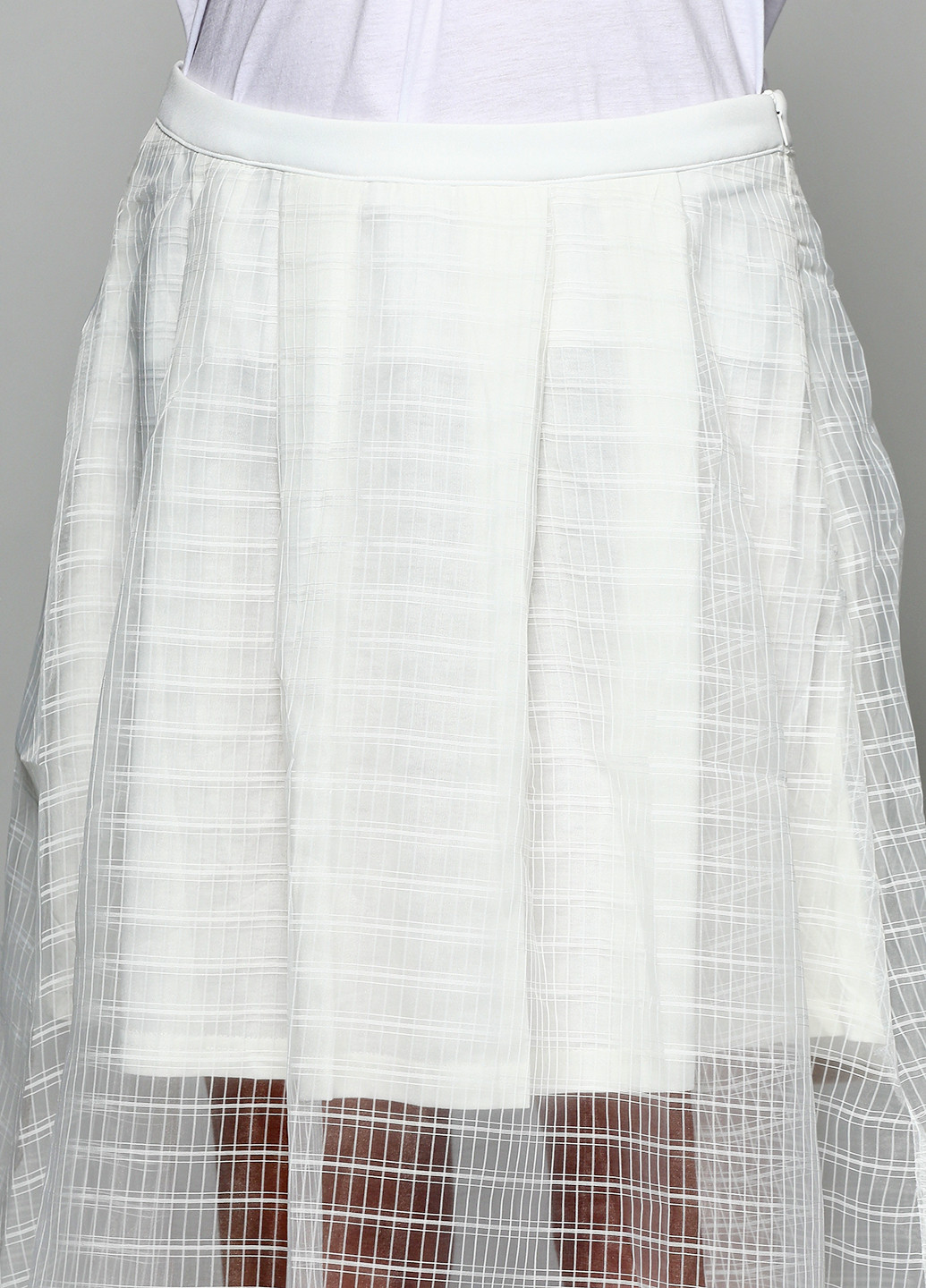 Белая кэжуал однотонная юбка Numph миди