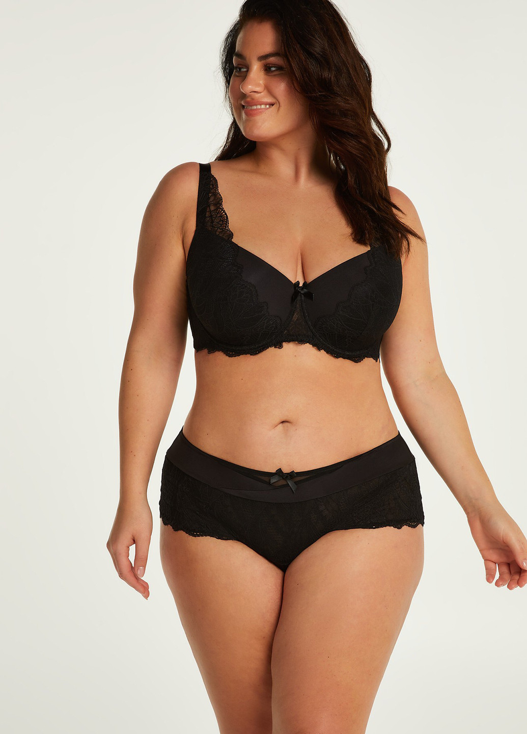 Чорний балконет бюстгальтер Hunkemoller з кісточками поліамід